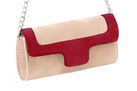 Handcrafted women's elegant clutch in premium powder pink and cardinal red leather. Perfect for weddings, ceremonies, and parties.  
                Choose from our luxurious collections of leather and fabric to perfectly match your clutches to your outfits.